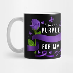 I Wear Purple For My Dad Alzheimer's Awareness Mug